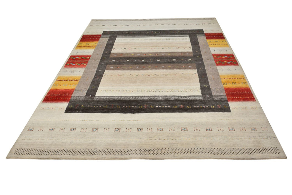 Gabbeh Rug - Loribaft Indus - 347 x 254 cm - light beige