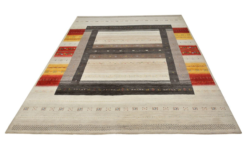 Gabbeh Rug - Loribaft Indus - 347 x 254 cm - light beige