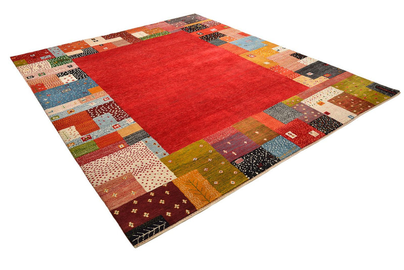 Gabbeh Rug - Loribaft Indus - 294 x 247 cm - red