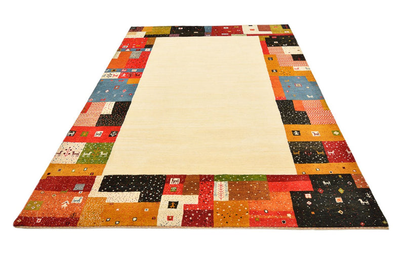 Gabbeh Rug - Loribaft Indus - 294 x 207 cm - light beige