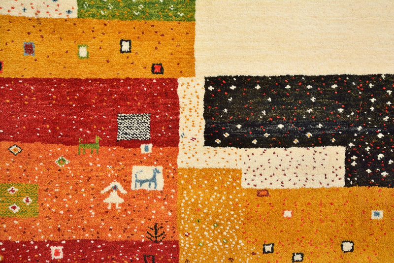 Gabbeh Rug - Loribaft Indus - 294 x 207 cm - light beige