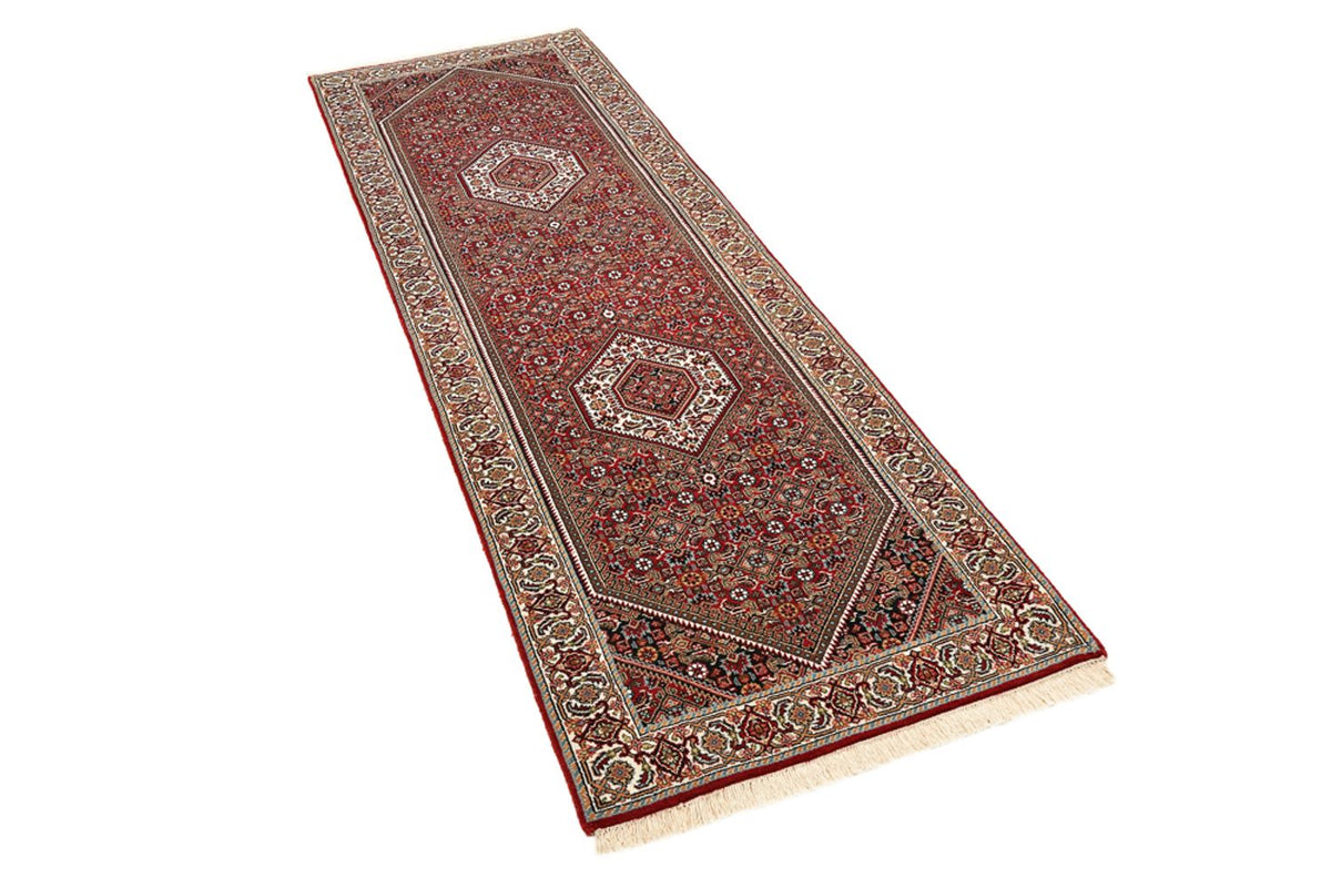 Runner Perser Rug - Bidjar - 245 x 79 cm - bordeaux red