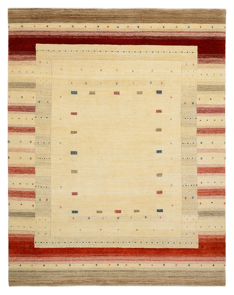 Gabbeh Rug - Loribaft Indus - 248 x 195 cm - light beige