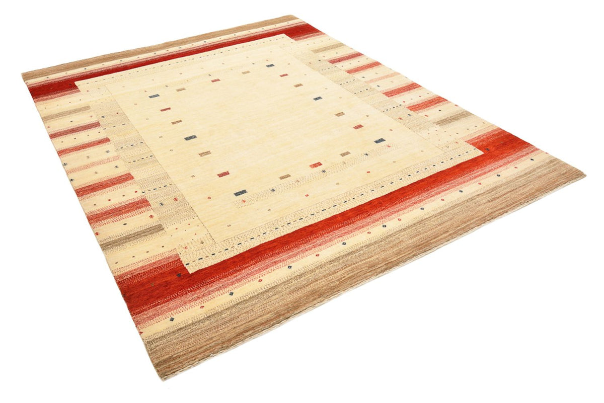 Gabbeh Rug - Loribaft Indus - 248 x 195 cm - light beige