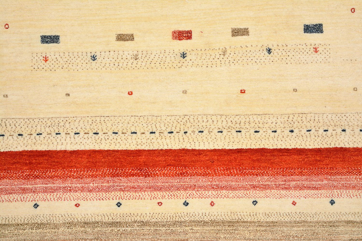 Gabbeh Rug - Loribaft Indus - 248 x 195 cm - light beige