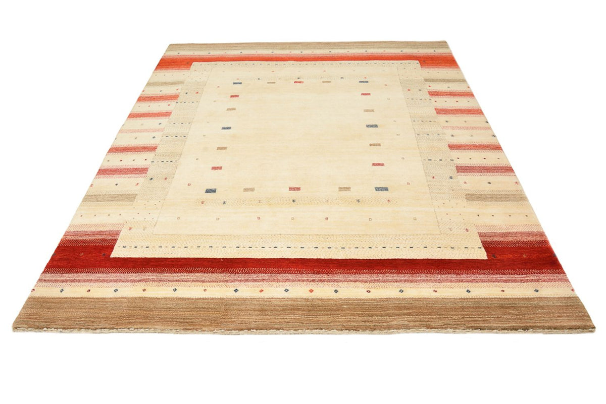 Gabbeh Rug - Loribaft Indus - 248 x 195 cm - light beige