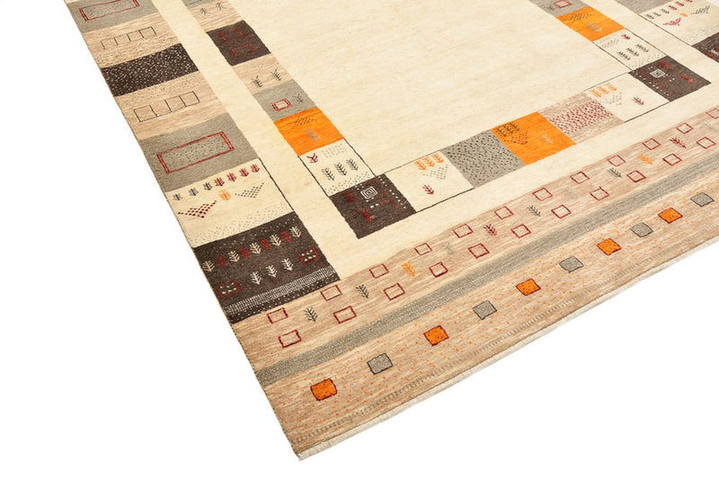 Gabbeh Rug - Loribaft Indus - 281 x 203 cm - light beige