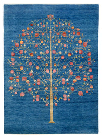 Gabbeh Rug - Loribaft Indus - 243 x 177 cm - blue