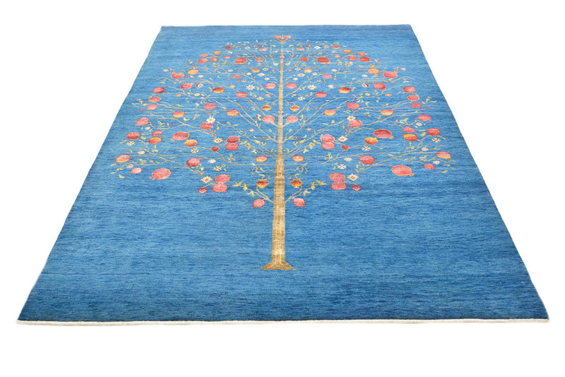 Gabbeh Rug - Loribaft Indus - 243 x 177 cm - blue