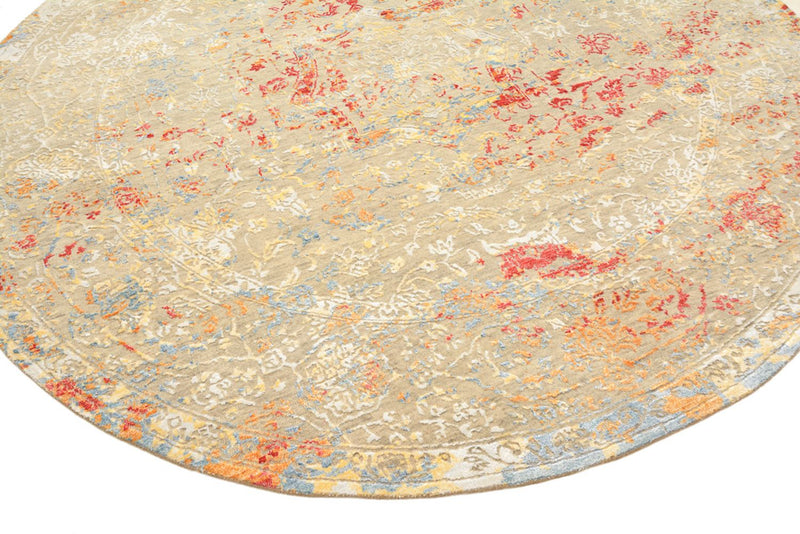 Designer Rug round  - 204 x 202 cm - sand