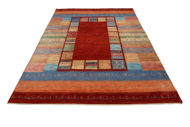 Gabbeh Rug - Loribaft Indus - 299 x 203 cm - red