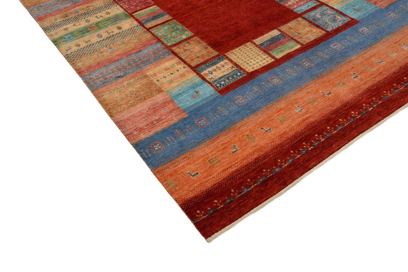 Gabbeh Rug - Loribaft Indus - 299 x 203 cm - red