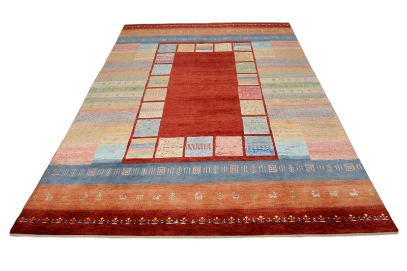 Gabbeh Rug - Loribaft Indus - 299 x 203 cm - red