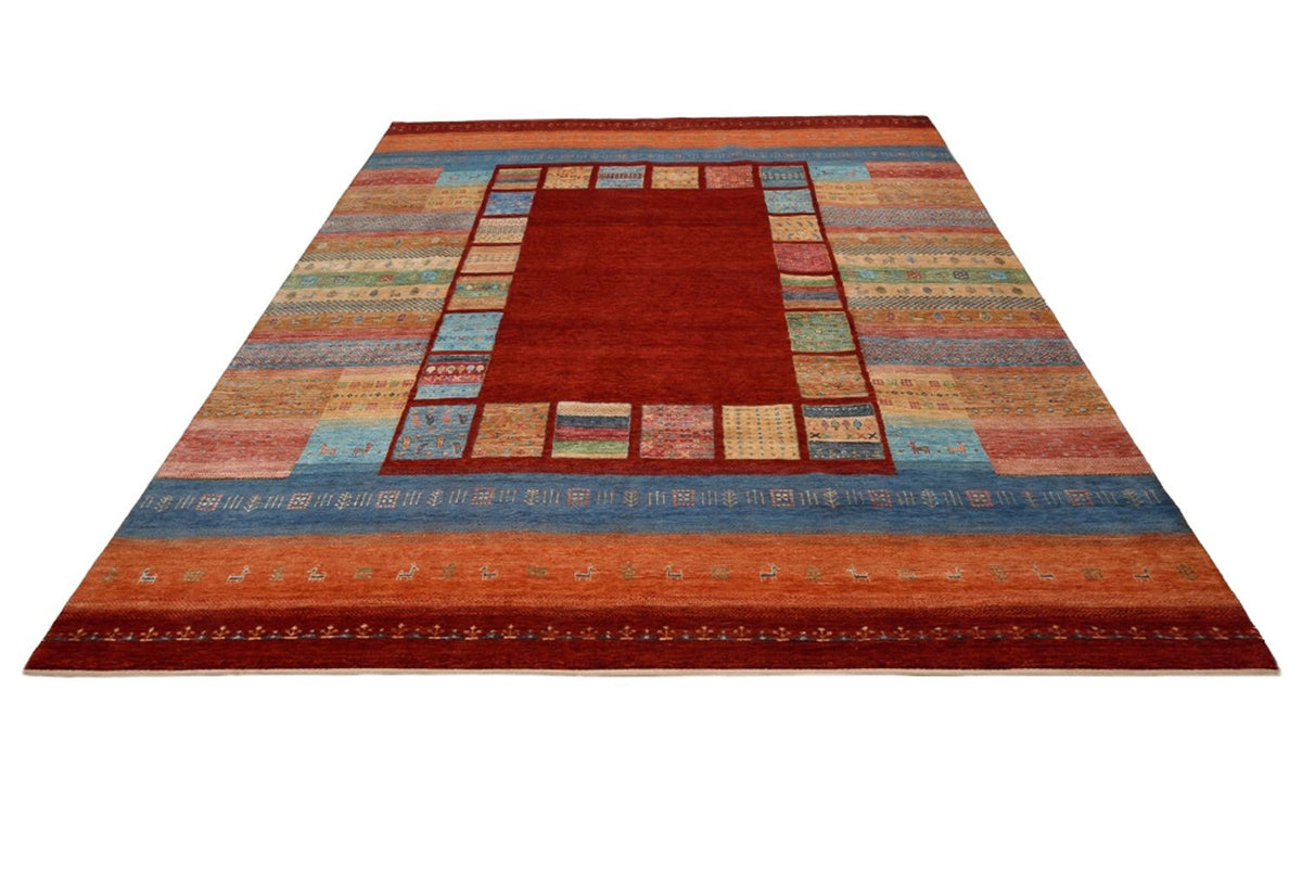 Gabbeh Rug - Loribaft Indus - 302 x 253 cm - red