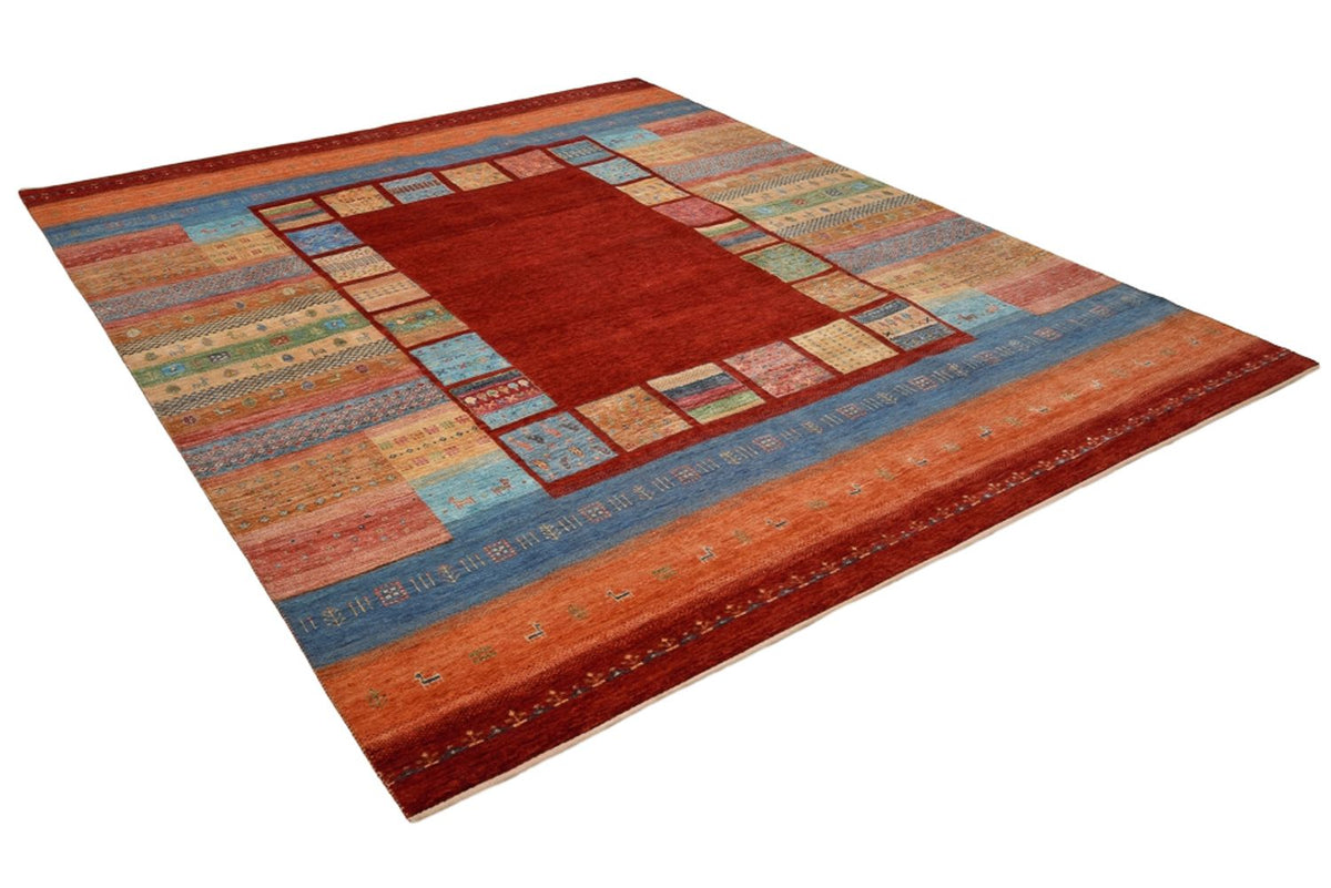 Gabbeh Rug - Loribaft Indus - 302 x 253 cm - red