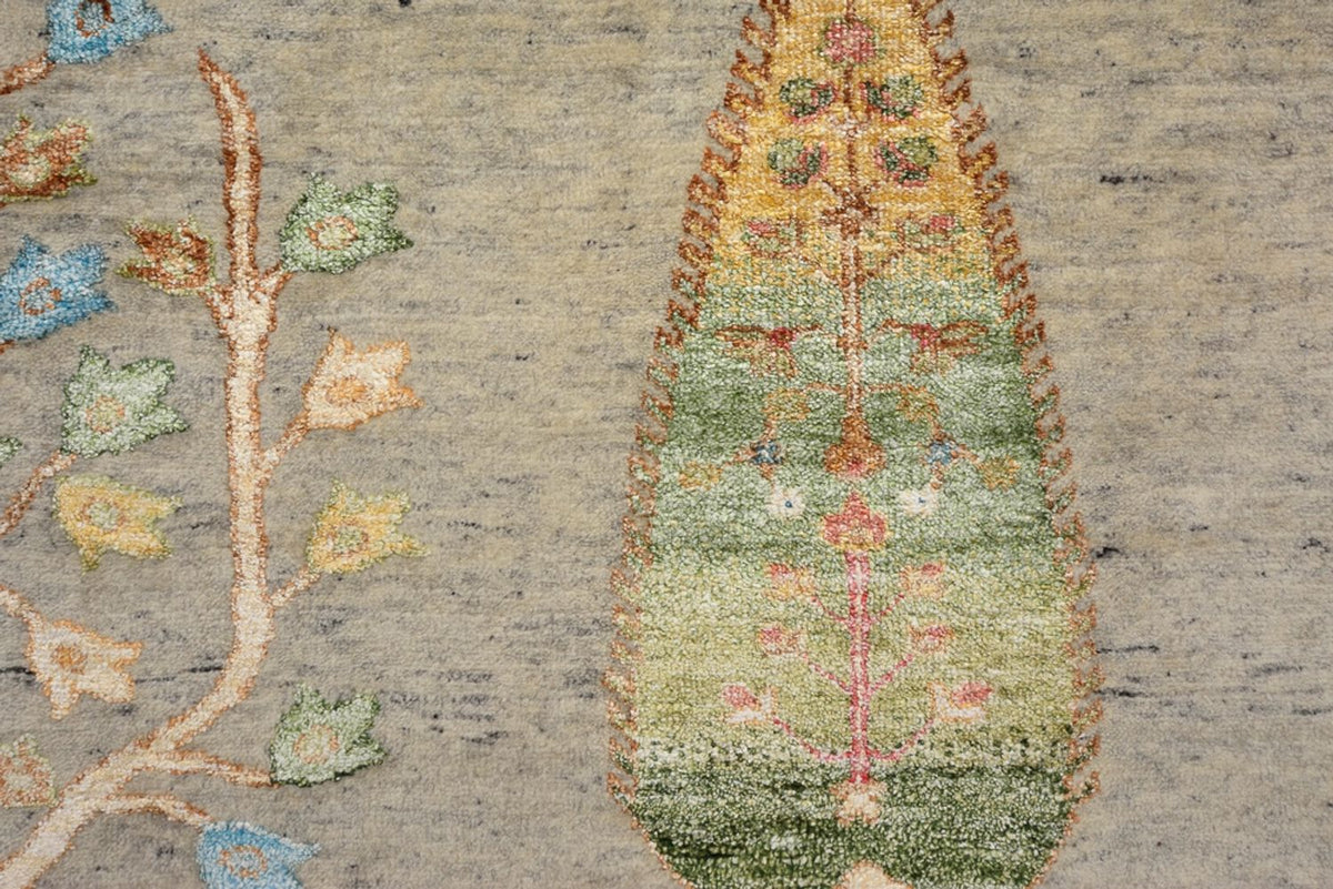 Gabbeh Rug - Loribaft Indus - 295 x 206 cm - light grey