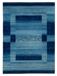 Gabbeh Rug - Loribaft Indus - 241 x 175 cm - blue