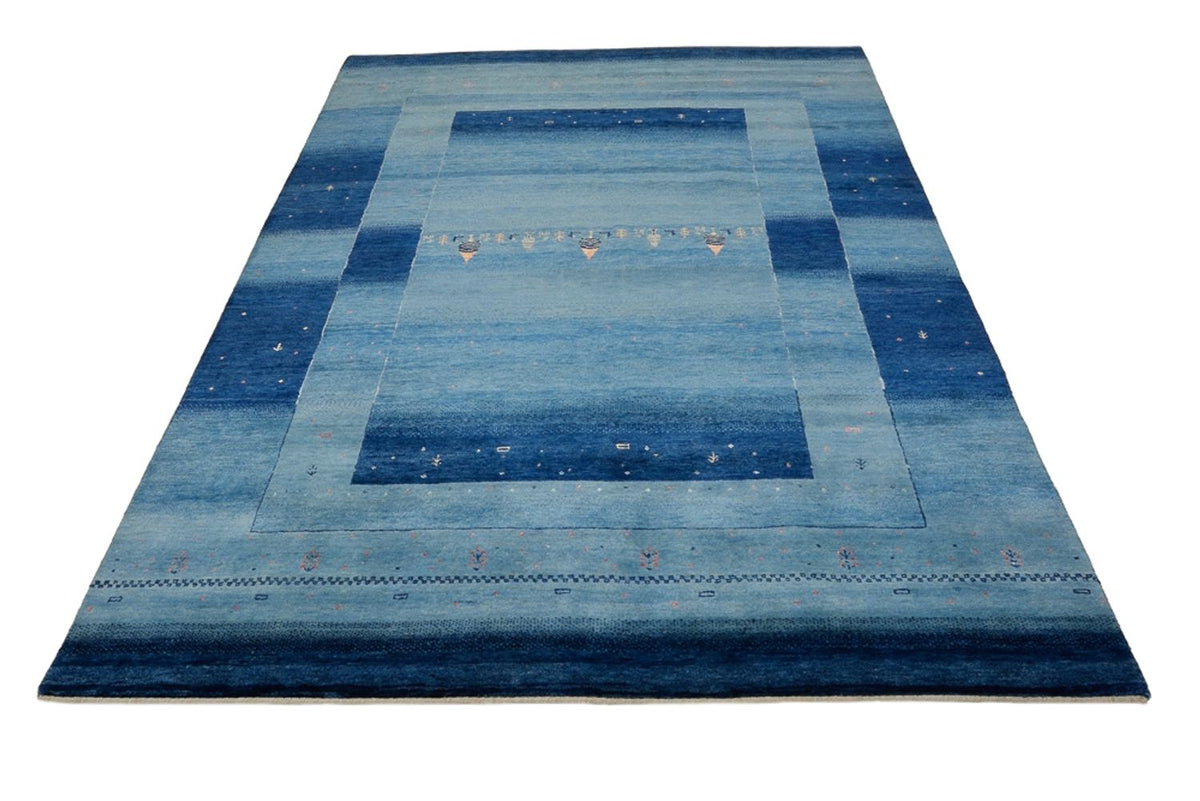 Gabbeh Rug - Loribaft Indus - 241 x 175 cm - blue