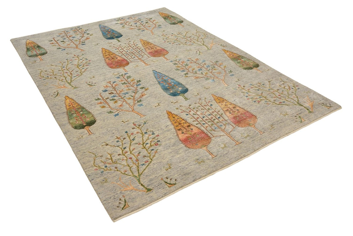 Gabbeh Rug - Loribaft Indus - 241 x 173 cm - light grey