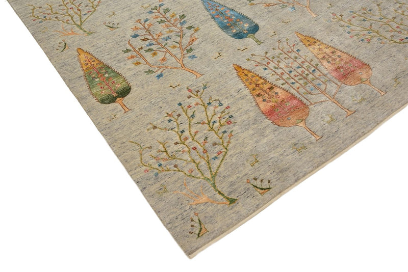 Gabbeh Rug - Loribaft Indus - 241 x 173 cm - light grey