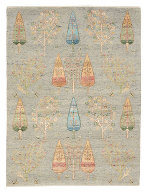 Gabbeh Rug - Loribaft Indus - 204 x 155 cm - light grey