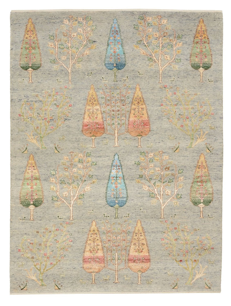 Gabbeh Rug - Loribaft Indus - 204 x 155 cm - light grey