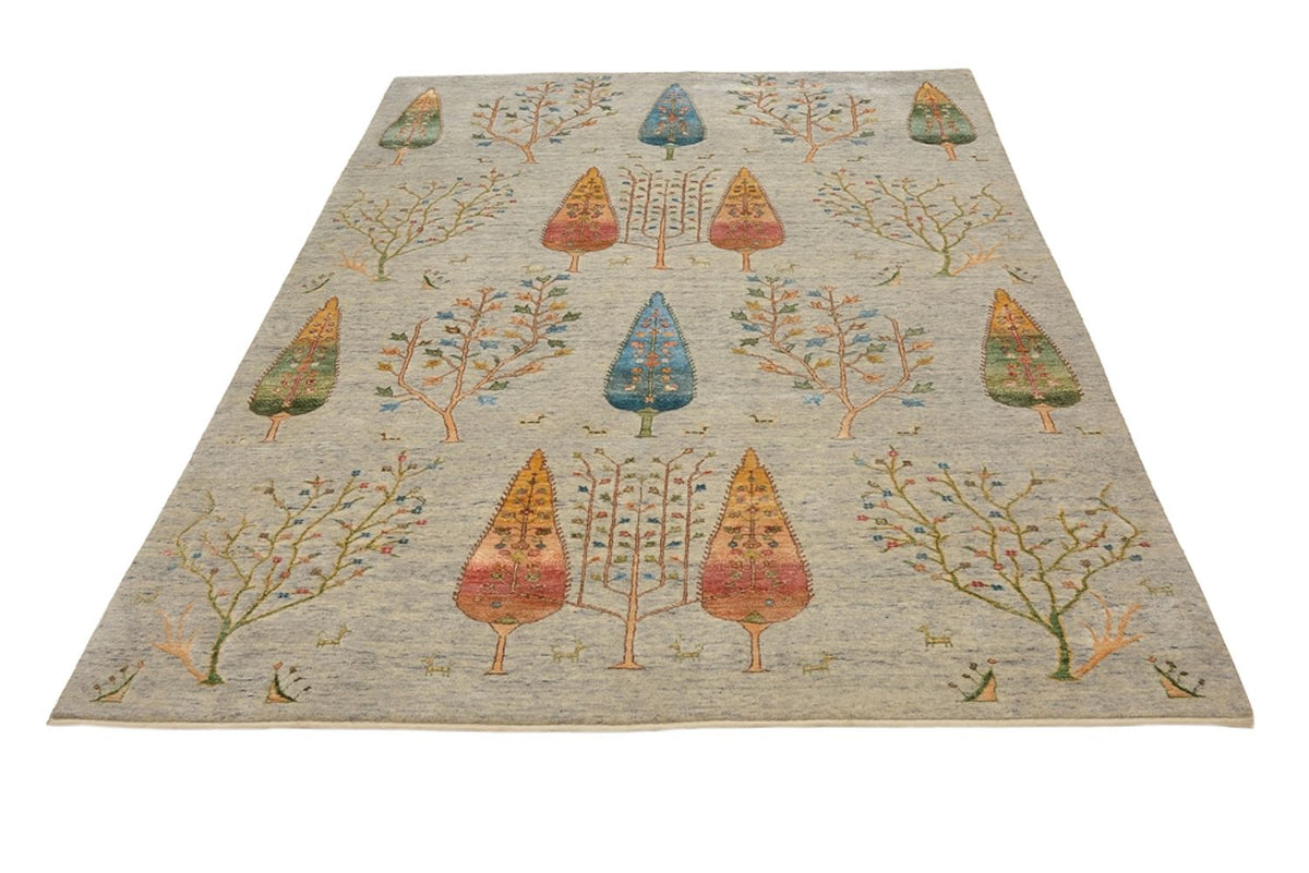Gabbeh Rug - Loribaft Indus - 204 x 155 cm - light grey