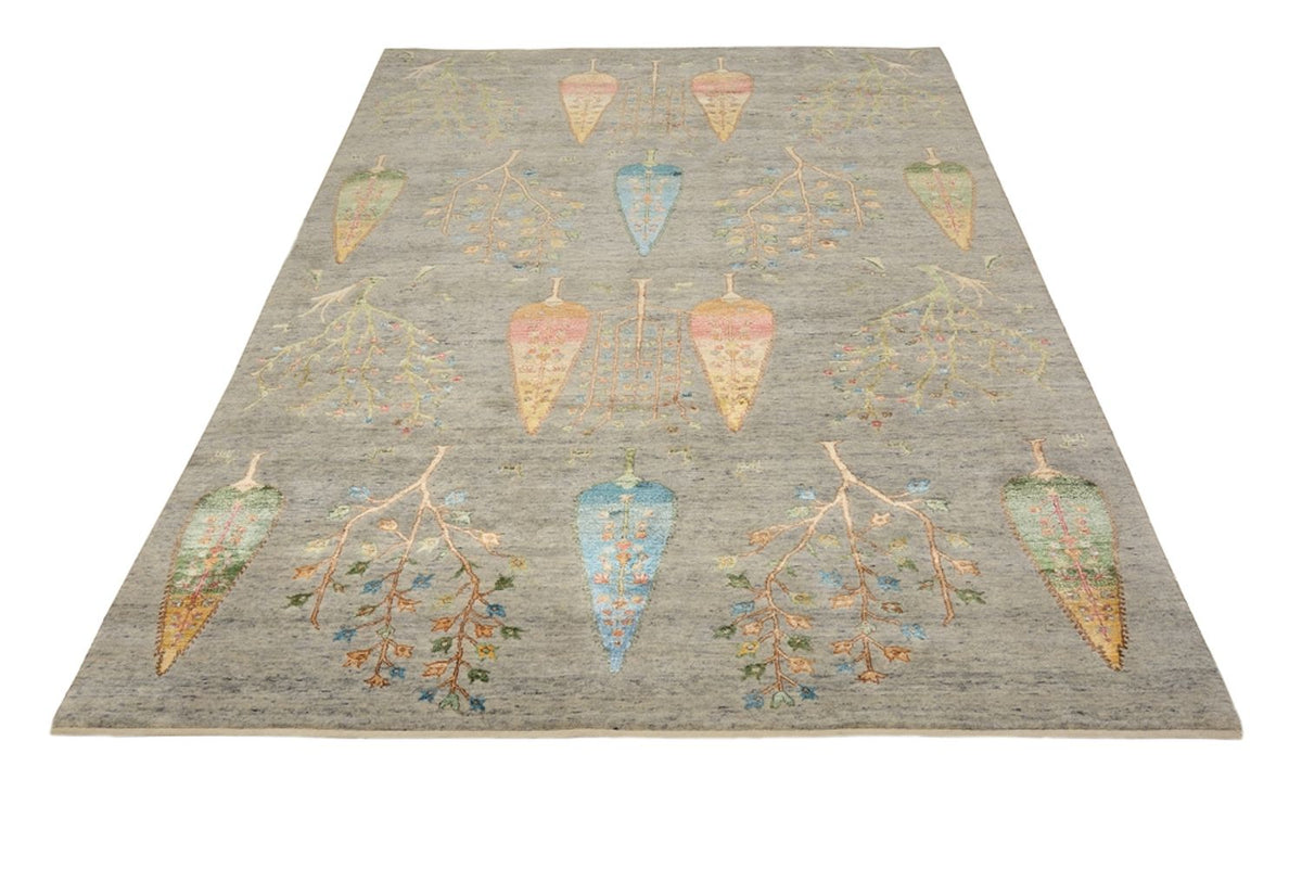 Gabbeh Rug - Loribaft Indus - 204 x 155 cm - light grey