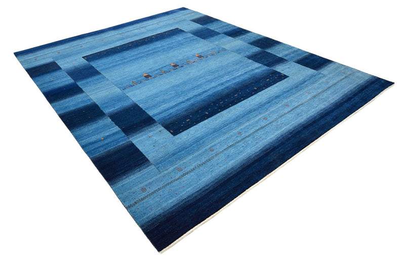 Gabbeh Rug - Loribaft Indus - 304 x 243 cm - light blue