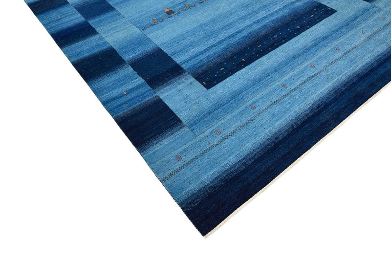 Gabbeh Rug - Loribaft Indus - 304 x 243 cm - light blue