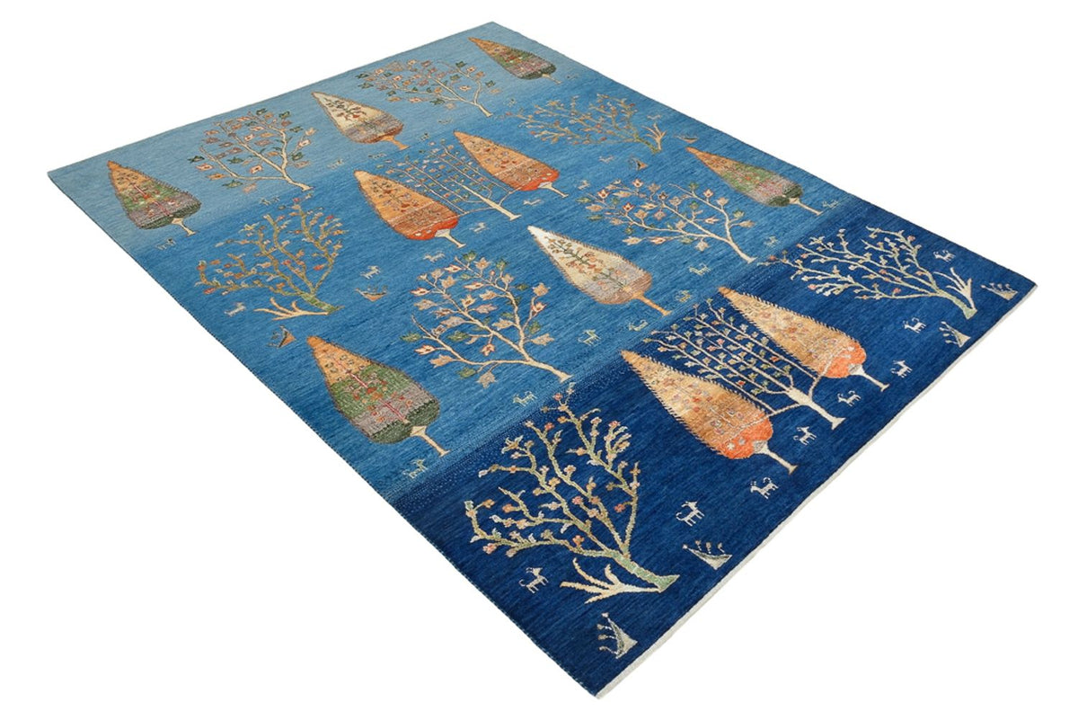 Gabbeh Rug - Loribaft Indus - 206 x 155 cm - blue