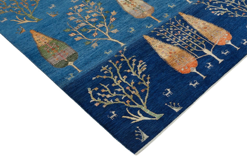 Gabbeh Rug - Loribaft Indus - 206 x 155 cm - blue