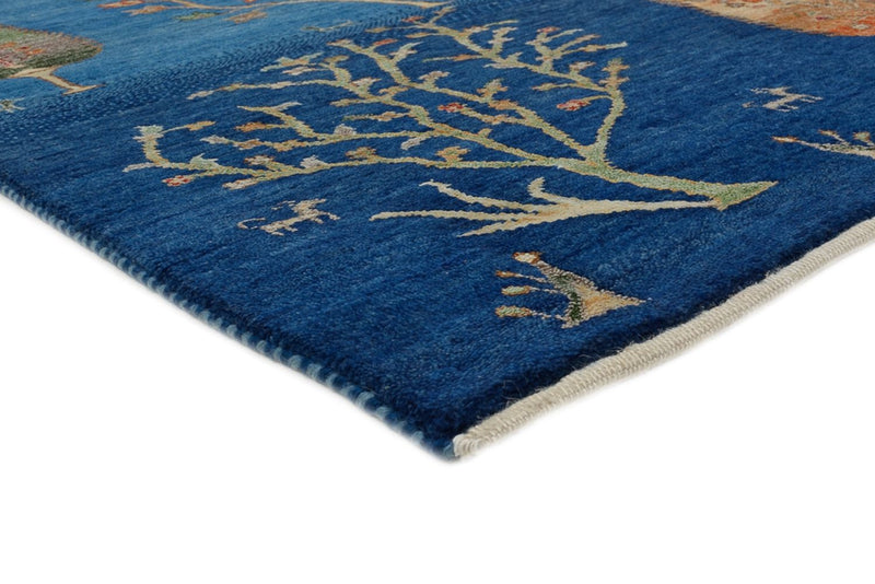 Gabbeh Rug - Loribaft Indus - 206 x 155 cm - blue