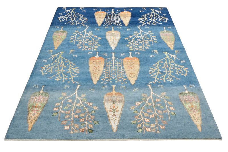 Gabbeh Rug - Loribaft Indus - 206 x 155 cm - blue