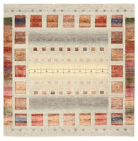Gabbeh Rug - Loribaft Indus square  - 205 x 204 cm - cream