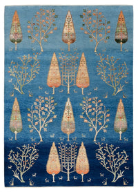 Gabbeh Rug - Loribaft Indus - 206 x 150 cm - blue