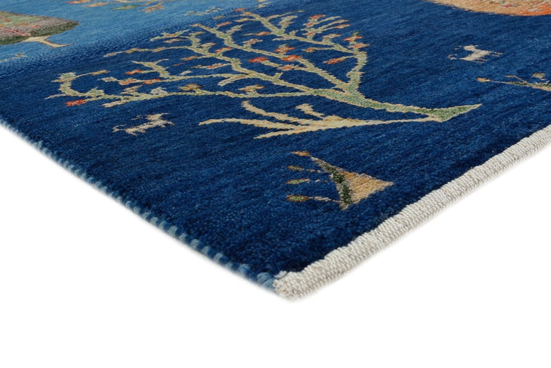 Gabbeh Rug - Loribaft Indus - 206 x 150 cm - blue