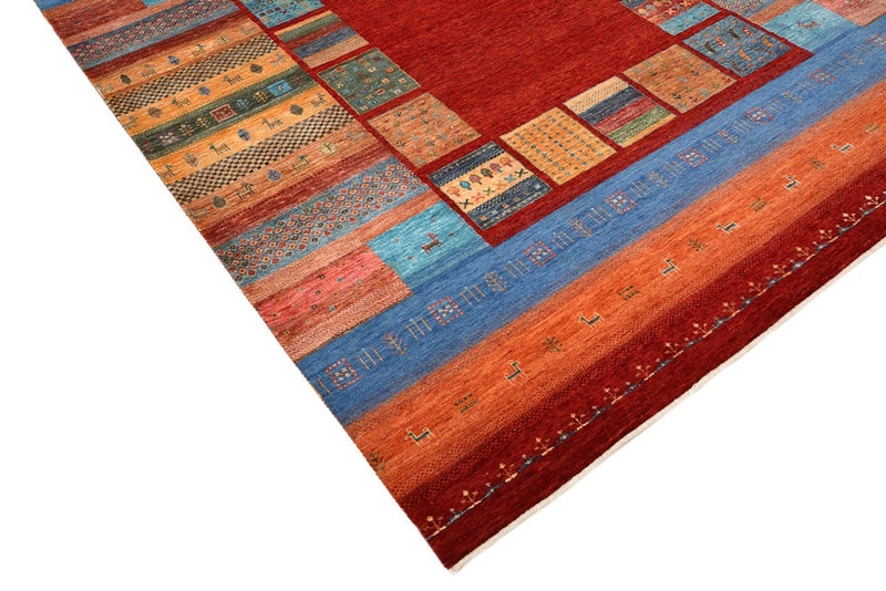 Gabbeh Rug - Loribaft Indus - 249 x 206 cm - red