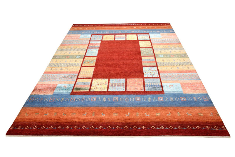 Gabbeh Rug - Loribaft Indus - 249 x 206 cm - red