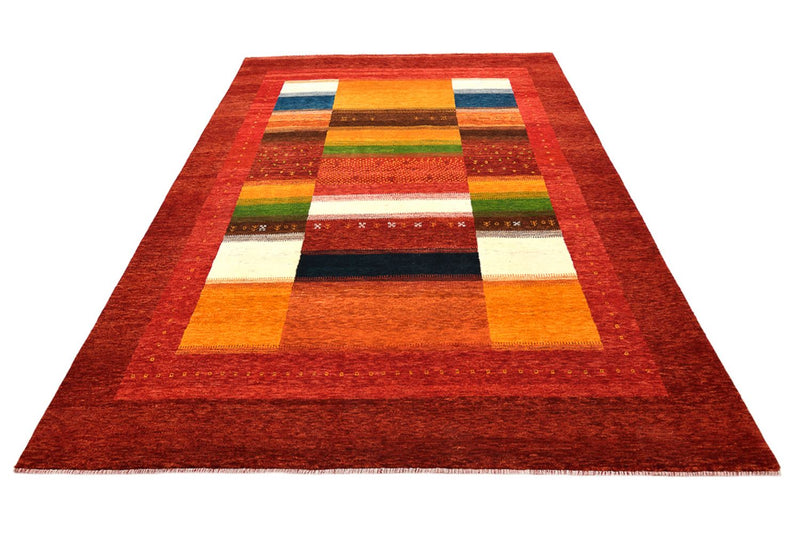 Gabbeh Rug - Loribaft Indus - 259 x 203 cm - red