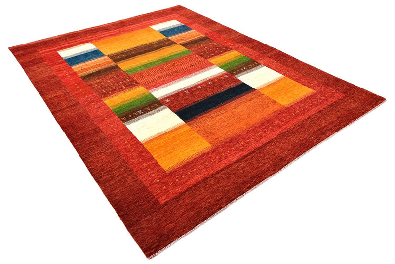 Gabbeh Rug - Loribaft Indus - 259 x 203 cm - red