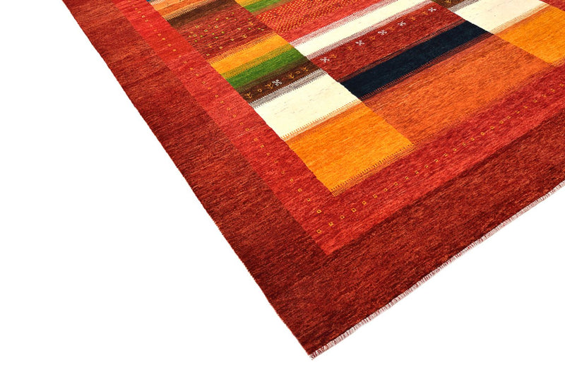 Gabbeh Rug - Loribaft Indus - 259 x 203 cm - red