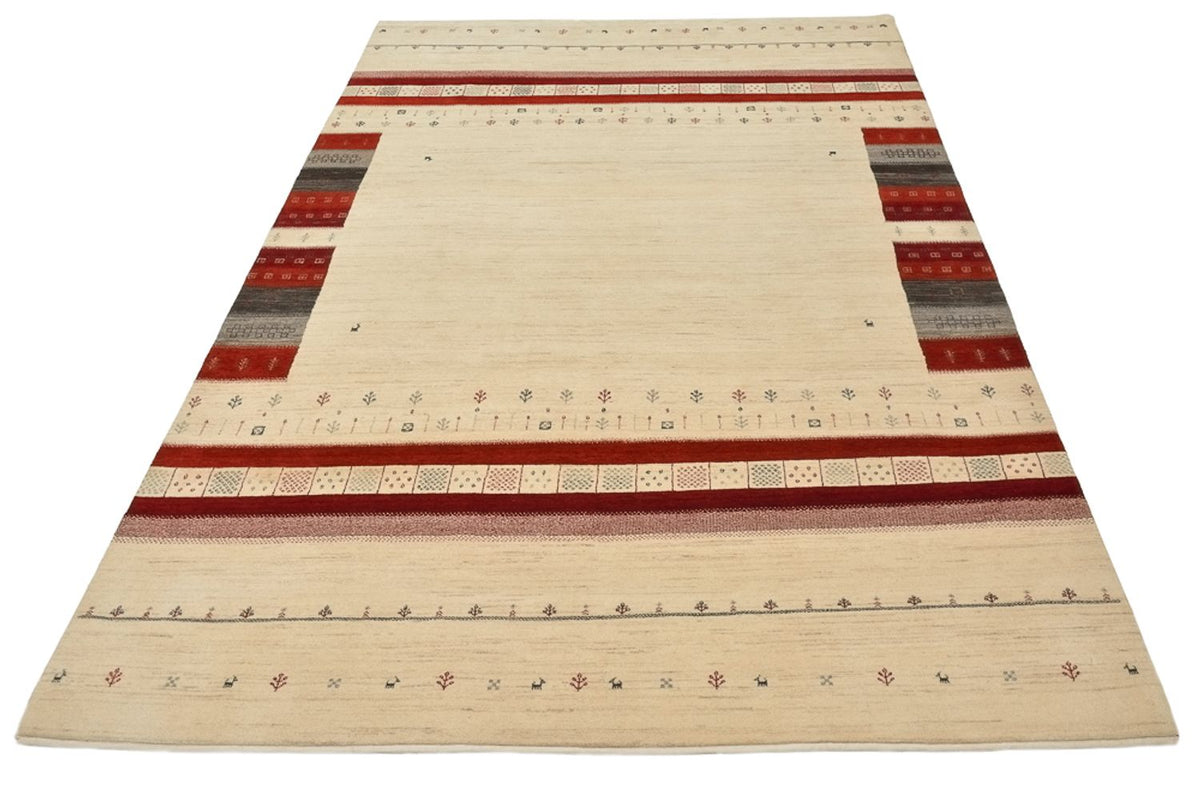 Gabbeh Rug - Loribaft Indus - 297 x 198 cm - light beige