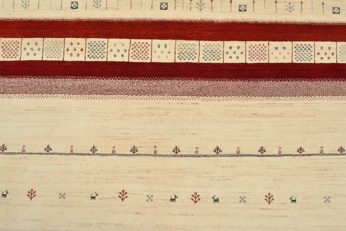 Gabbeh Rug - Loribaft Indus - 297 x 198 cm - light beige