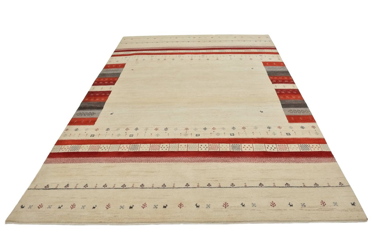 Gabbeh Rug - Loribaft Indus - 297 x 198 cm - light beige