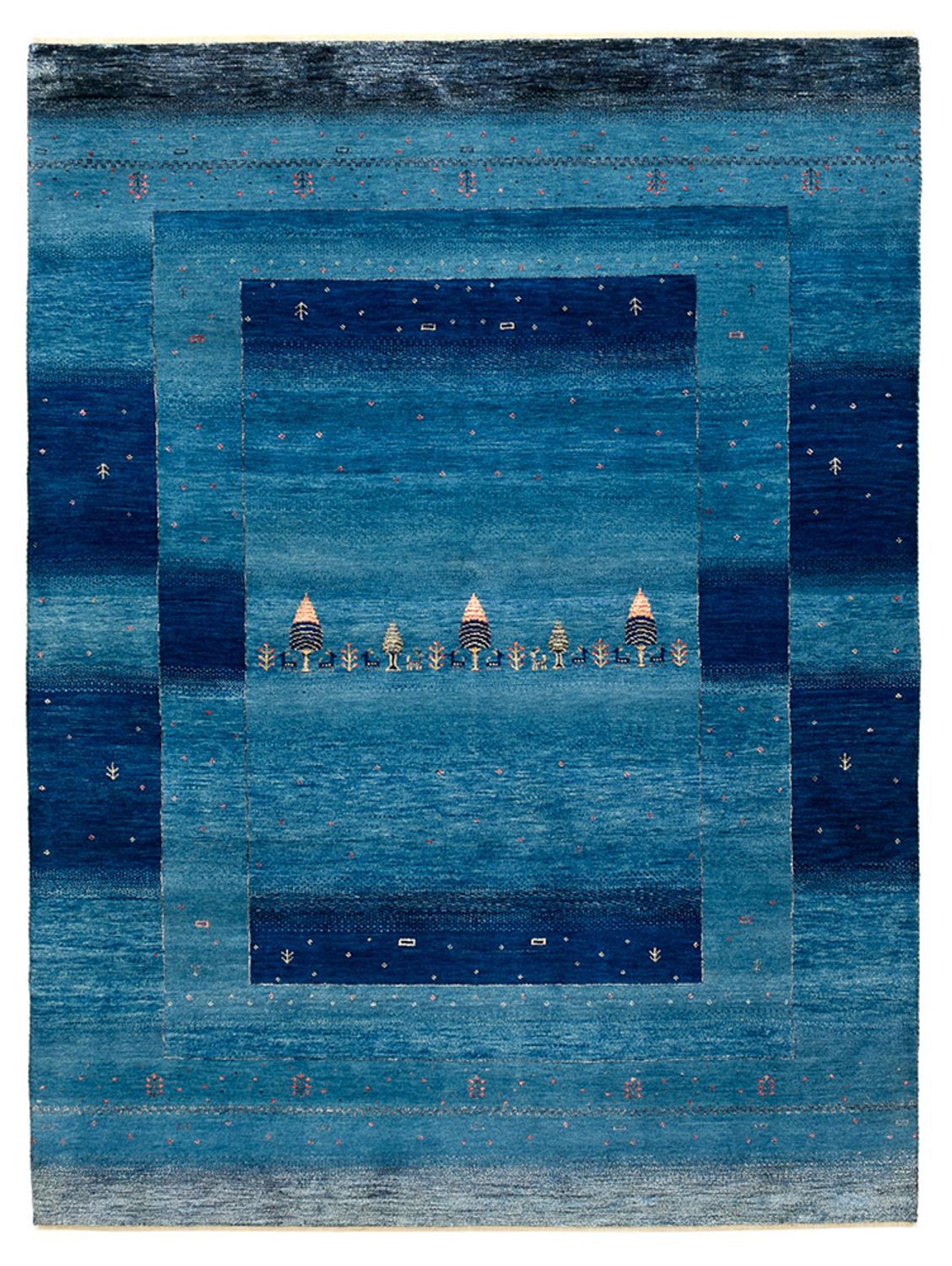 Gabbeh Rug - Loribaft Indus - 201 x 152 cm - sea blue