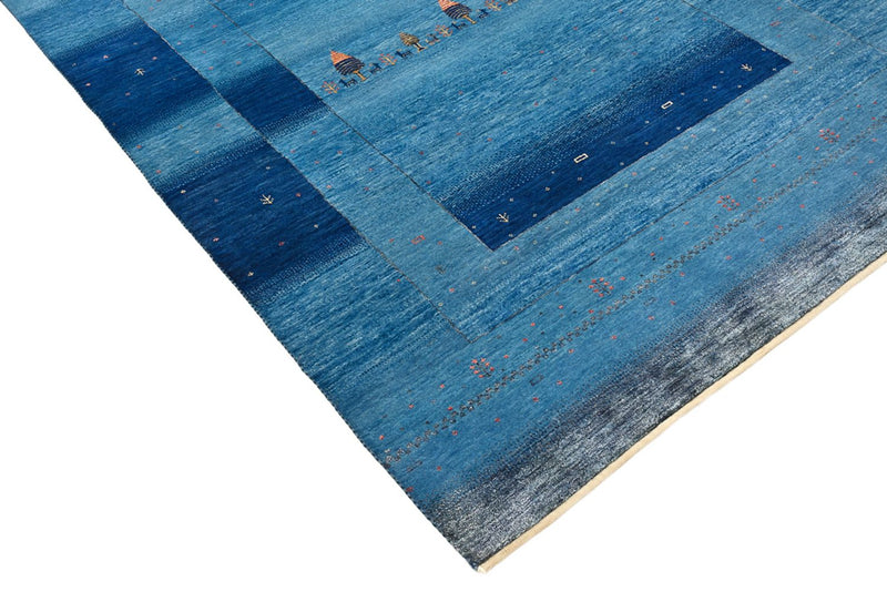Gabbeh Rug - Loribaft Indus - 201 x 152 cm - sea blue