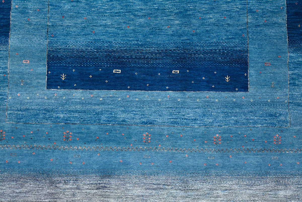 Gabbeh Rug - Loribaft Indus - 201 x 152 cm - sea blue