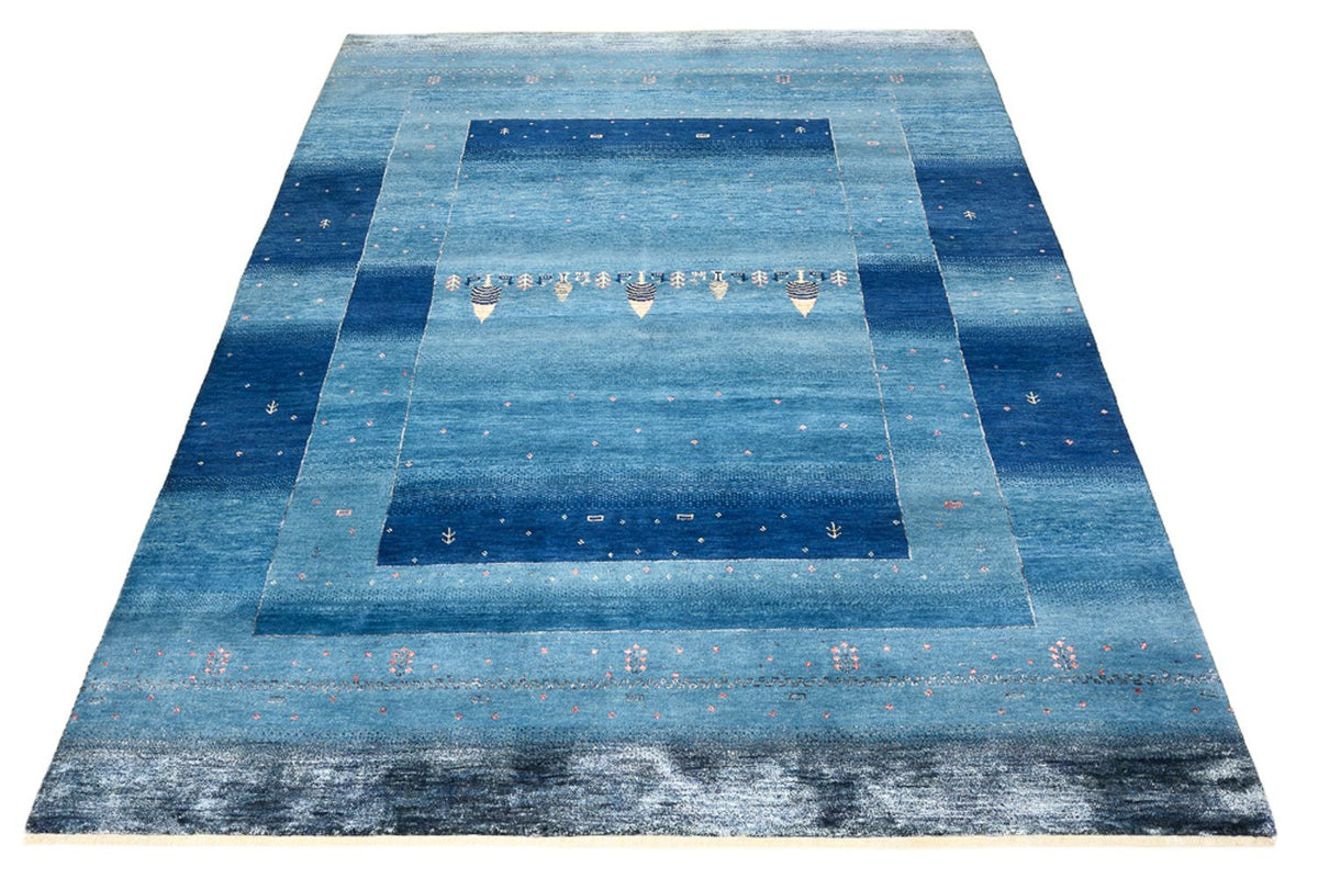 Gabbeh Rug - Loribaft Indus - 201 x 152 cm - sea blue