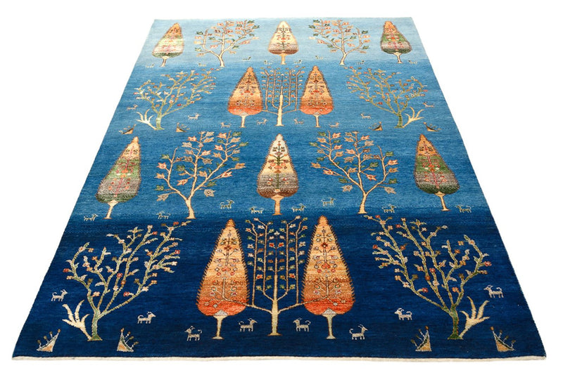Gabbeh Rug - Loribaft Indus - 203 x 155 cm - sea blue